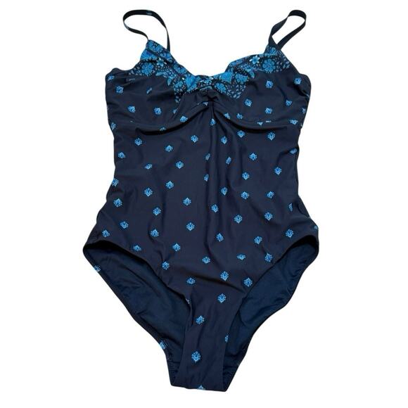 Seafolly Australia Women’s Blue One Piece Bathing Suit - Size 12 - Picture 1 of 4